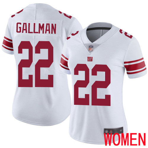 Women New York Giants 22 Wayne Gallman White Vapor Untouchable Limited Player Football NFL Jersey